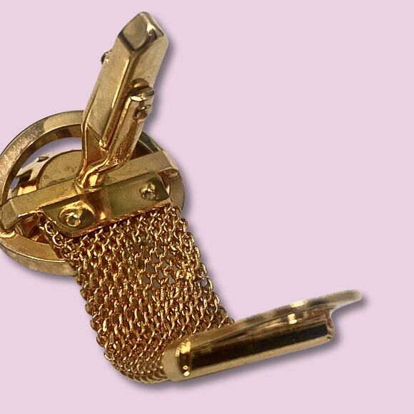 Smart Set-Golden and Blue Cufflinks and Tie Tack Set on Original Box - Picture 5 of 6